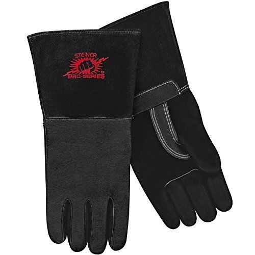 Steiner P760S MIG Gloves,  Black SPS Pigskin Palm, Foam Lined Back, Small