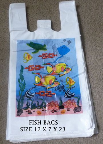 T-shirt plastic bags fish special for  pets supermarkets,animals stores, for sale