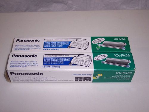 lot of 2 Panasonic Genuine KX-FA53 Replacement Fax Film 50 m