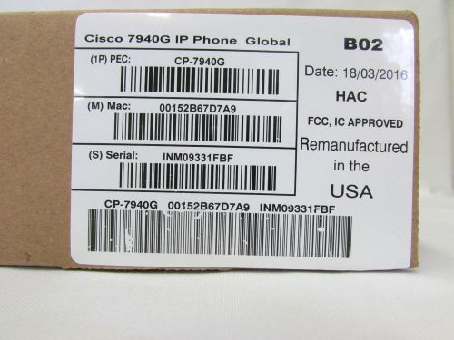 Cisco 7940G IP Phone CP-7940G