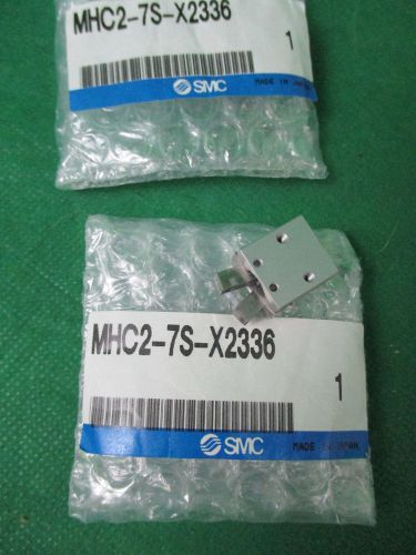 SMC MHC2-7S-X2336 Angular Style Air Grippers, 2 Fingers, Single Acting LOT OF 2
