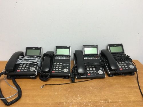 Lot of 4 NEC DLV(XD)Z-Y(BK) Handsets DT300 Series Business Phones UNTESTED
