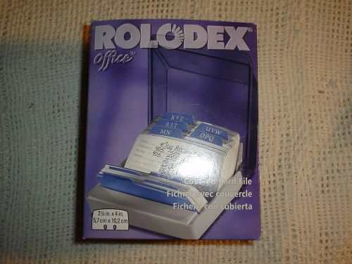 VINTAGE ROLODEX COVERED CARD FILE Q67094AS 250 CARDS  2 1/4&#034; X 4&#034; NEW