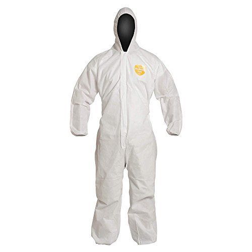 Basic coveralls w/ standard hood, elastic wrists/ankles, xl for sale