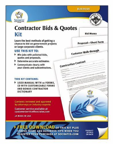 Adams Contractor Bids and Quotes Kit, 8.88 x 11.69 Inch, White (PK113)
