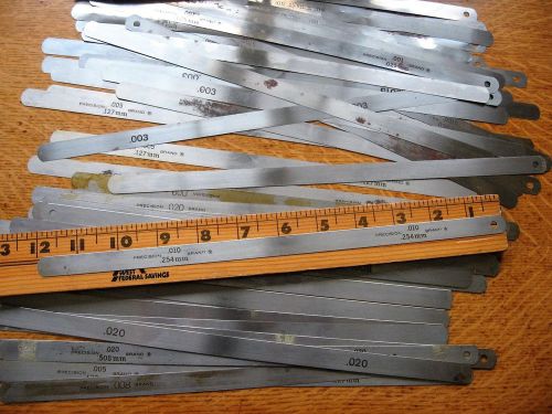 Precision Brand Feeler Gauge  Stock - Various Sizes - Over 50 Pieces