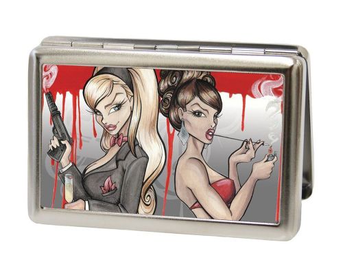 Sexy Ink Girls Metal Multi-Use Wallet Business Card Holder - Bond Girls