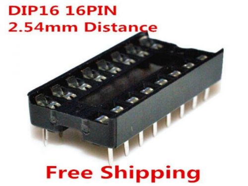 20pcs dip-16 2.54mm distance 16pin ic socket pic socket ic base slot hi quality for sale