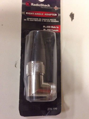 RIGHT-ANGLE ADAPTER PL-259 Male to PL-259 Female #278-199 By RadioShack