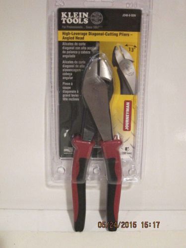 Klein 8&#034;(203mm)high-leverage diagonal-cutter-angled head pliers-j248-8-sen nisrp for sale