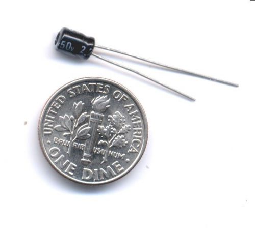 Tiny 2.2 uf at 50 volt Alum Elect 85°C with Radial leads - packof 10 pcs