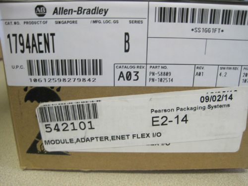 Allen Bradley 1794AENT EtherNet/IP 10/100 Ethernet Adapter PRO#1030