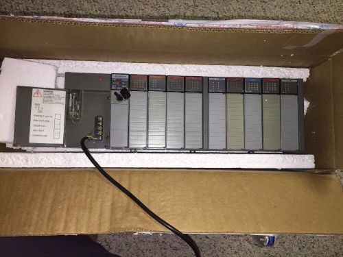 Allen Bradley SLC500-10 Slot Rack with cards Used mint working condition