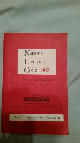 Vintage 1965 National Electrical Code Book National Fire Protection Assoc Rare