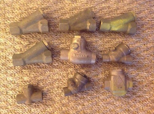 Mixed Lot Of 9)  Different Check Valves And Strainers.  (675)