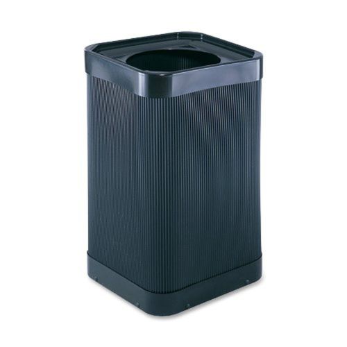 Safco Products At-Your-Disposal Waste Receptacle 38 Gallon Black 9790BL