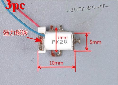 3pcs DC 5V/6V  Miniature solenoid Small inhaled Push-pull solenoid DIY sliding