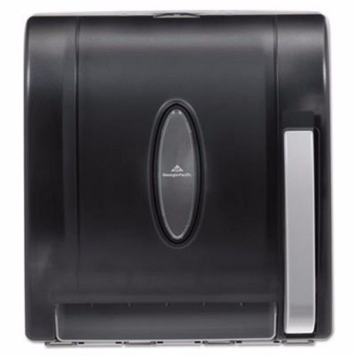 Georgia pacific gpc54338 hygienic push-paddle roll paper towel dispenser, smoke for sale