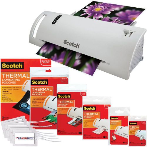 Scotch Thermal Laminator 14.75 x 4.75 x 3.75 Inches (TL902A) Combo Pack with ...