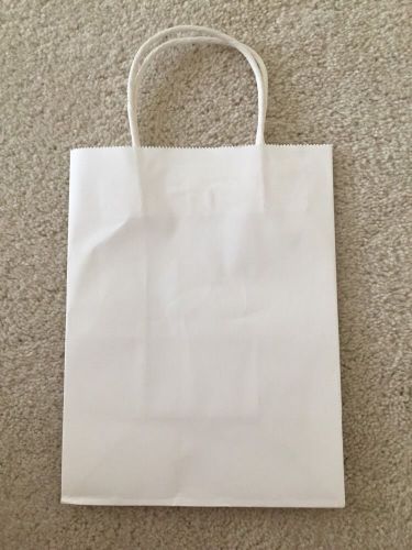 25 8&#034;x4 3/4&#034;x10 1/2&#034; kraft paper handle shopping gift merchandise retail bags for sale