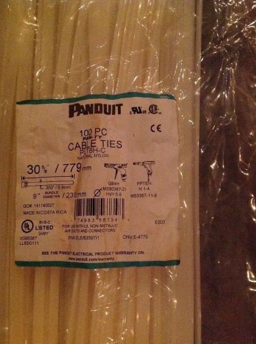 New Panduit cable ties white PLT8H package of 100