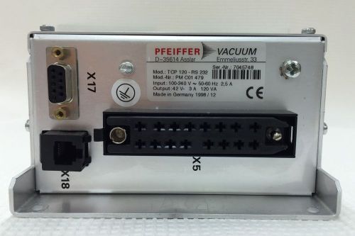 Pfeiffer TCP120 RS232 Turbo Pump Controller PM C01 479