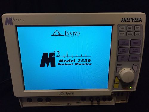 Invivo M12 3550 CO2 Agent Anesthesia Patient Monitor Philips - working