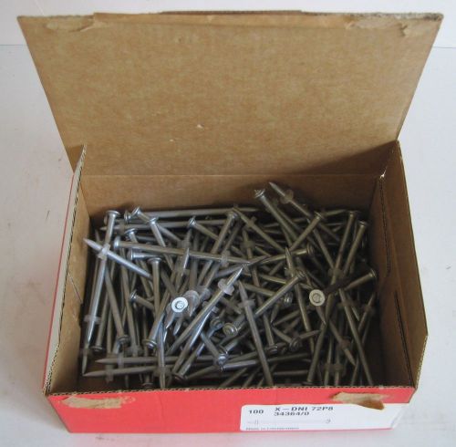 Hilti 3 &#034; Nails For Powder Actuated Tool X-DNI 72P8 NIB Box of 100