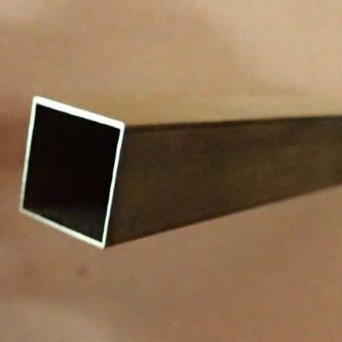 Solid brass square tubing 3/4&#034; x 3/4&#034;  x 1 foot hobby lamp repair part for sale