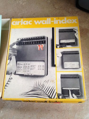 Arlac Wall Index For Telephone &amp; Addresses Black Plastic NIB Eames Era