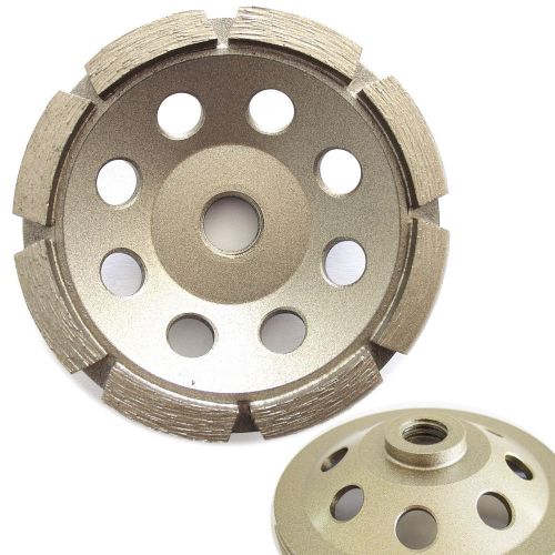 4” Standard Single Row Concrete Diamond Grinding Cup Wheel 5/8”-11 Thread Arbor