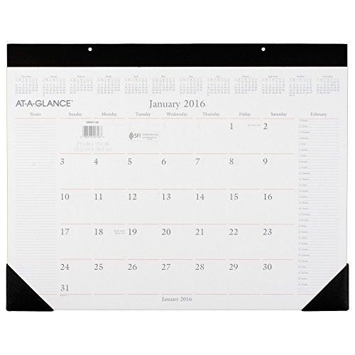 At-A-Glance AT-A-GLANCE Desk Pad Calendar 2016, Executive, Recycled, 21-3/4 x