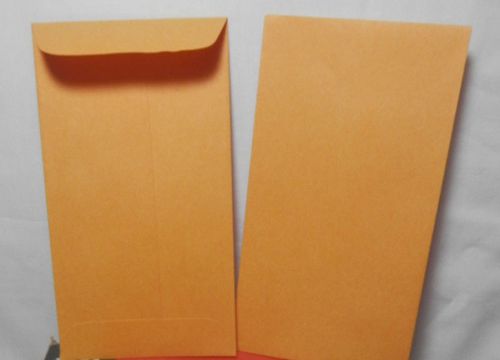 Lot of 200 No. 6 Craft Paper Coin Envelopes - Gummed Flaps - 3 3/8&#034; x 6&#034;