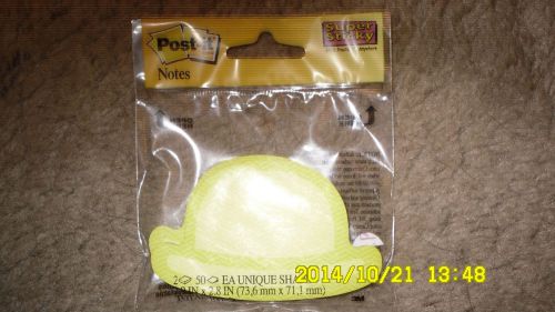 Post-It Super Sticky Notes Green Hats 2 Packages Of 100 Notes 2.9&#034; x 2.8&#034; New!!!