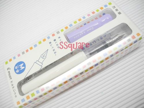 Pilot Kakuno Triangular Shaped Grip Smiling Fountain Pen +7 Ink Cartridges, SVM