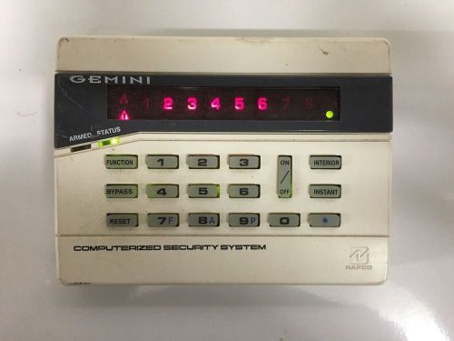 Gemini napco gem-p800 control and keypad in cabinet for sale