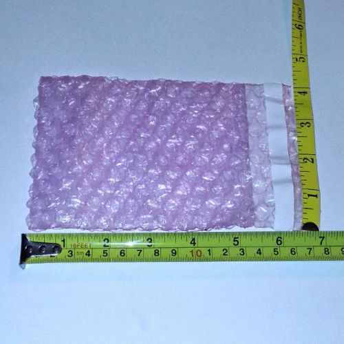 100 4 X 5.5 AntiStatic Pink BUBBLE OUT POUCHES BUBBBLE WRAP BAGS Anti-Static