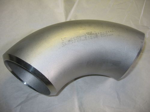 4&#034; 316/316L Stainless Steel Butt Weld 90 Degree Elbow Schedule 80/80S Thick Wall