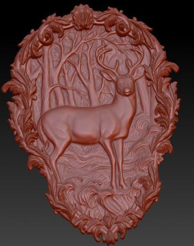 3d stl model for CNC Router mill -VECTRIC RLF ARTCAM Pano deer