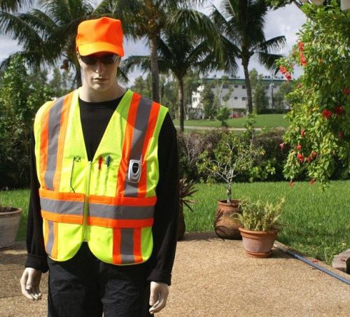 50 units safety reflective vest traffic-sports construction size 1 fits l to xl for sale
