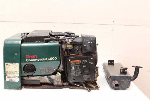 1999 Cummins Onan commercial 6500 watt gasoline RV generator runs well    VIDEO!