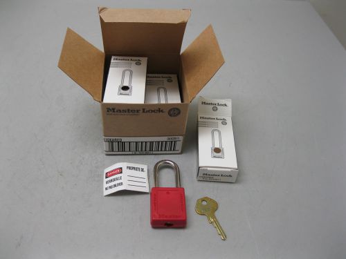 Lot (6) Master Lock 410KARED Keyed-Alike Safety Lockout Padlock RED A3 (1911)