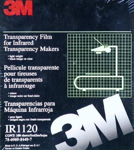 3M IR1120 Transparency Film for Infrared Transparency Makers 100 Sheets