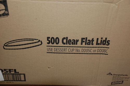Dixie Plastic Clear Plastic Flat Lid Only -- 500 per case - For DD05C &amp; DD08C