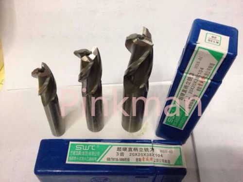 2pcs 18.5mm three flute hss aluminium end mill cutter cnc bit for sale