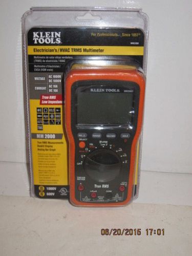 Klein tools mm2000 electricians/hvac trms multimeter, free ship-new sealed pack! for sale