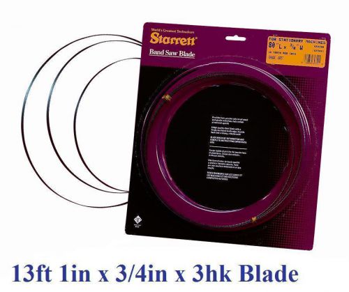 157&#034; inch (13&#039; 1&#034;) x 3/4&#034;  x 3t starrett band saw blade resawing hardwood cut! for sale