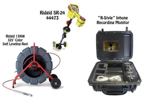 Ridgid 325&#039; Color SL Reel (13998) SR-24 Locator (44473) &#034;R-Style&#034; Iphone Monitor