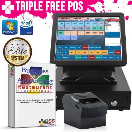 TRIPLE FREE Restaurant POS System - Point of Sale Hardware Software &amp; Menu 011