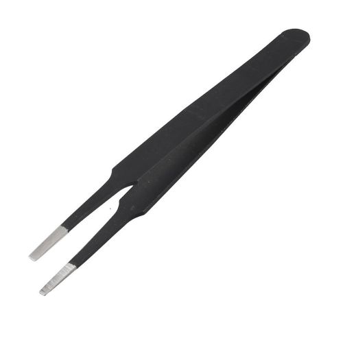 Anti-static Flat Square Tip Stainless Steel Straight Tweezers 4.7&#034; YM